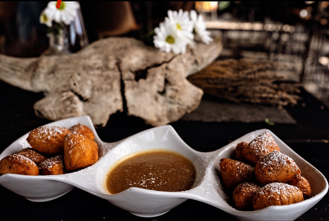 Beignets and whiskey sauce
